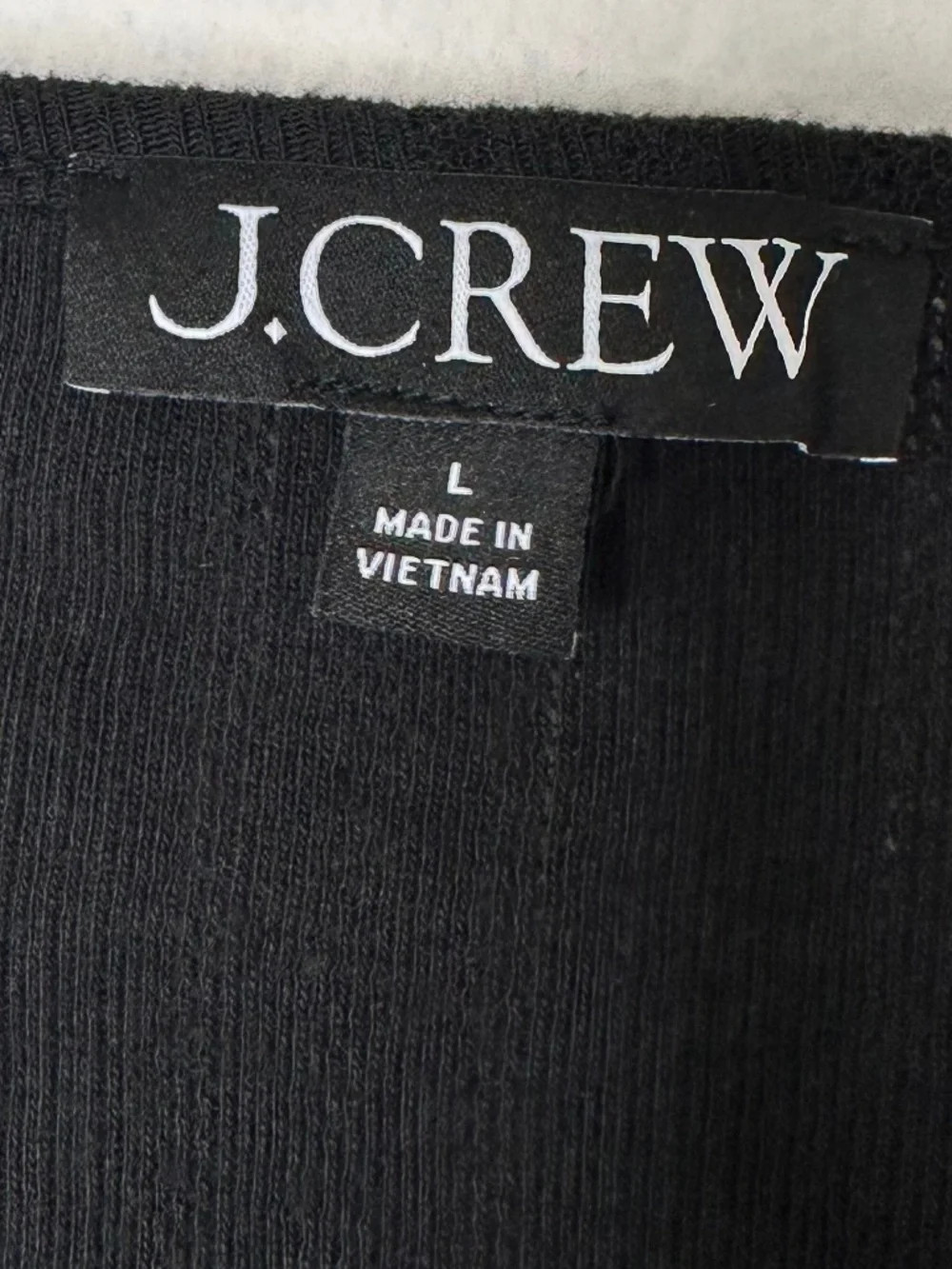 J. Crew Pointelle Short Sleeve Cardigan, Black, Size Large